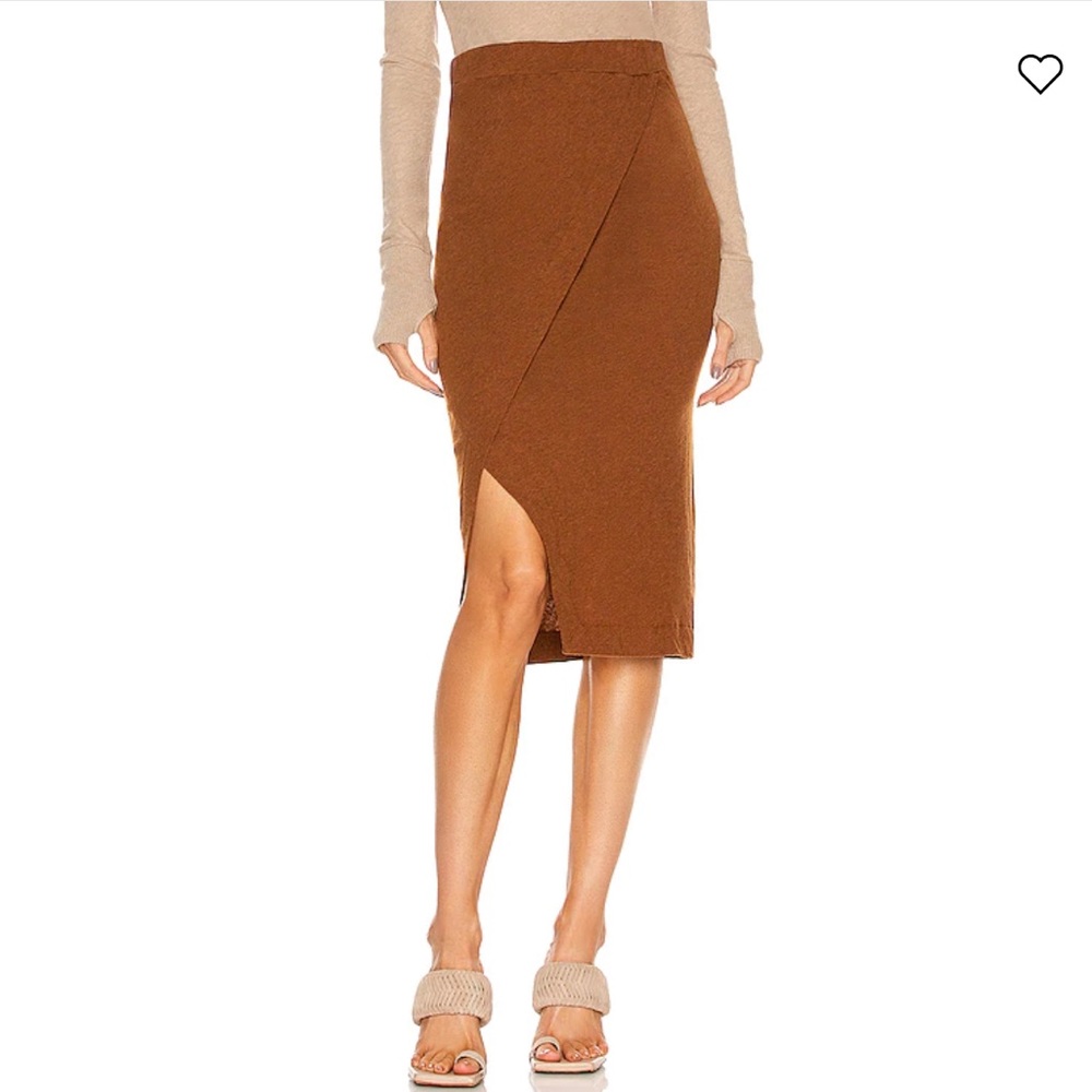 ENZA COSTA Cashmere Midi Wrap Skirt